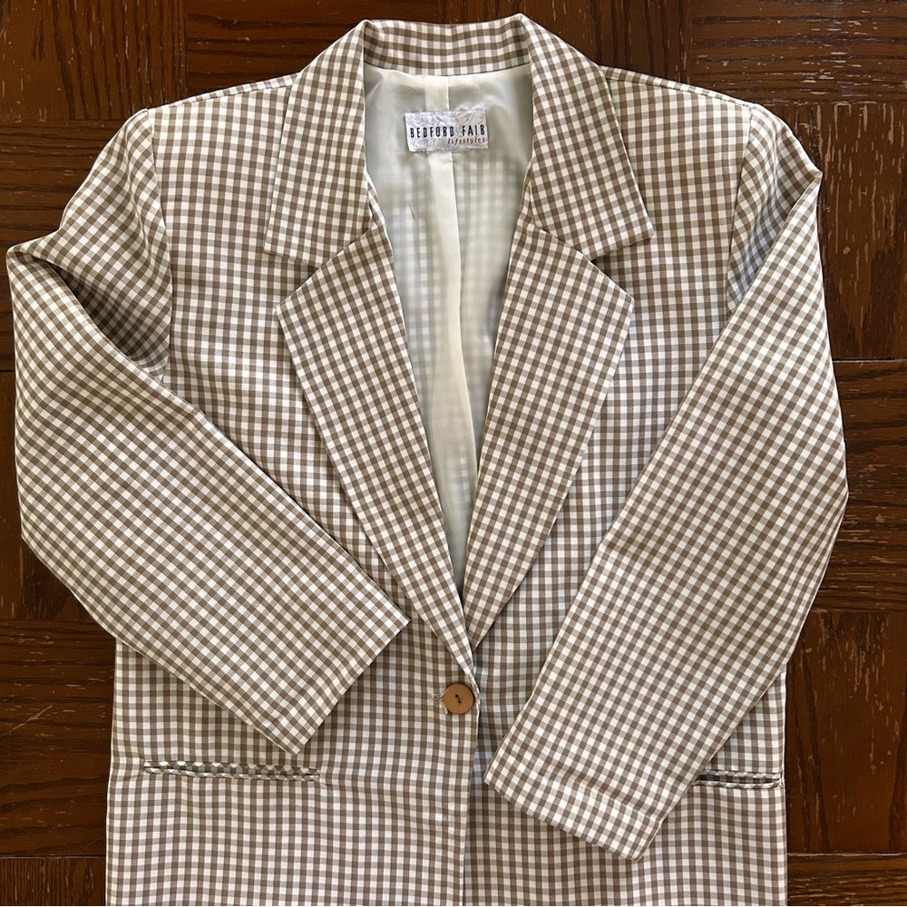 Vintage Gingham Blazer